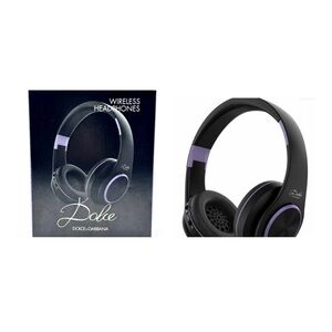Dolce & Gabbana Wireless Black and Purple Headphones NIB